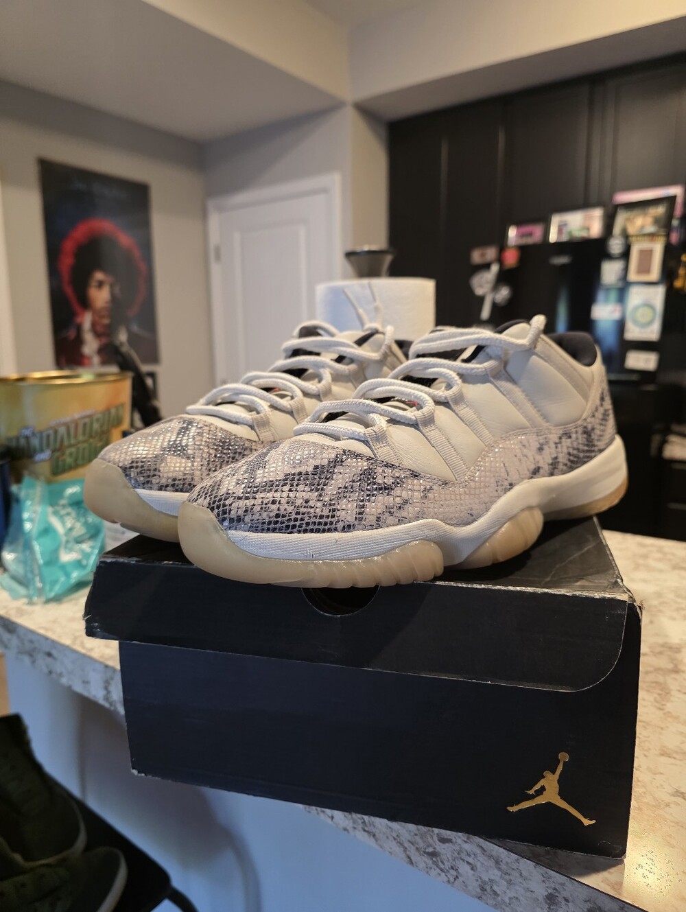 Air Jordan 11 Low Retro Light Bone/Snakeskin Mens Size 12